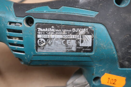 Vinkelsliber, boremaskine mv.  MAKITA  Model: DGA 506, DJR 187, DCG 110, DJV 181, DC18RC