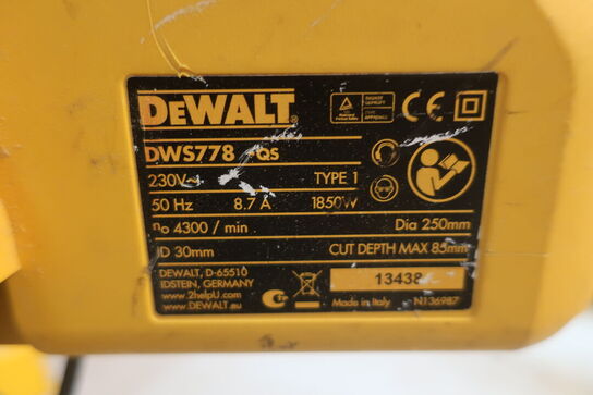 Kap-/Geringssav DEWALT Model: DWS778/ DE77024 -XJ
