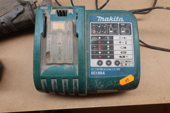 Rundsav, støvsuger  mv.  MAKITA  Model: DVC 750L, DJR 187, DC18RA, DCG 180, DHS 660