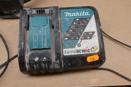 Høvl, boremaskine mv.  MAKITA  Model: HP 484, DFN 350, DKP 180, DTM 51, DC18RC