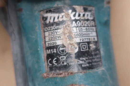 Vinkelsliber, bajonetsav mv.  MAKITA  Model: A9020R, JR3050T, GA5030R 