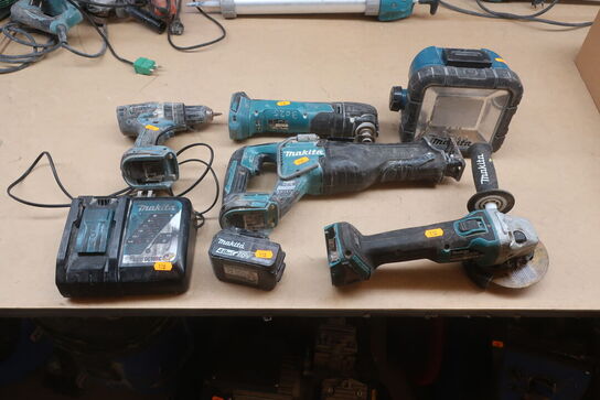 Vinkelsliber, boremaskine mv.  MAKITA  Model: DGA 506, DJR 187, DTM 51, DHP 481, DML 805, DC18RC