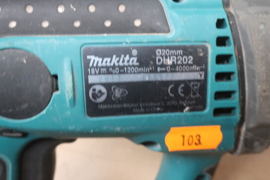 Borehammer, boremaskine mv.  MAKITA  Model: DHp 484,  DHR 202, DGA 506, DTM 51, DJV 181, DC18RC