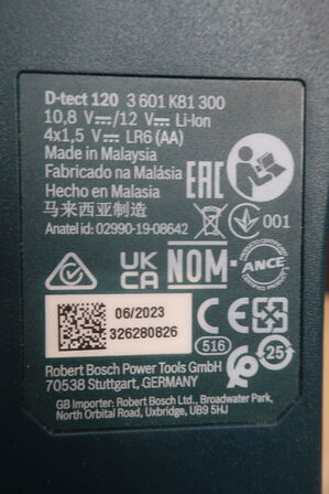 Laseropmåler BOSCH Model: Professional D-tect 120