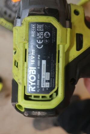 Boremaskine, vinkelsliber mv.  RYOBI Model: 5NR19/66-2, RAG18125, RID18X,  Easy Egde, Hegde Sweep, 
