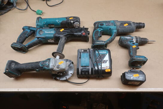 Multicutter, vinkelsliber mv.  MAKITA  Model: DGA 506, DTM 51, DHR 202, DHP 484, DC18RC