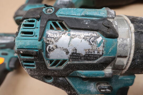 Boremaskine, sliber mv.  MAKITA  Model: DGA 506, DTD154, DJR 187, DTM 51, DC18RC