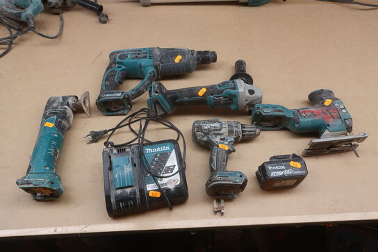 Vinkelsliber, boremaskine mv.  MAKITA  Model: DGA 506, DHP 484, DHR202, DTM51, DC18RC
