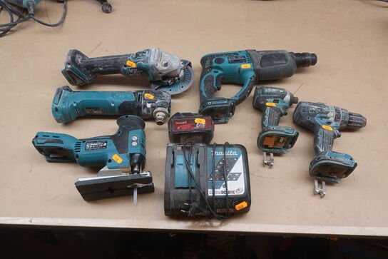 Borehammer, boremaskine mv.  MAKITA  Model: DHp 484,  DHR 202, DGA 506, DTM 51, DJV 181, DC18RC