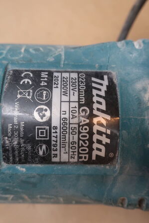 Vinkelsliber, boremaskine mv.  MAKITA  Model: GA 503R, GA 9020R,  HK1820 