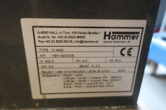 Industribåndsav HAMMER Model: N4400 