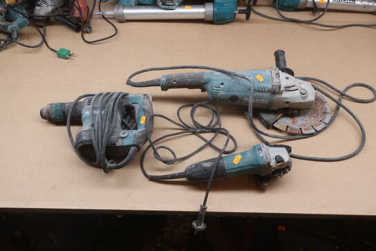 Vinkelsliber, boremaskine mv.  MAKITA  Model: GA 503R, GA 9020R,  HK1820 