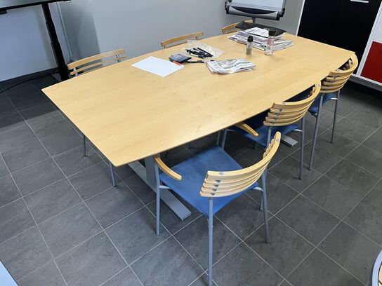 Møde bord m. 6 Stole