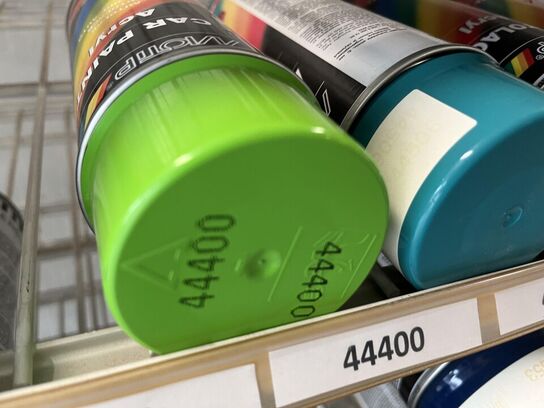 Diverse Autolak mange farver