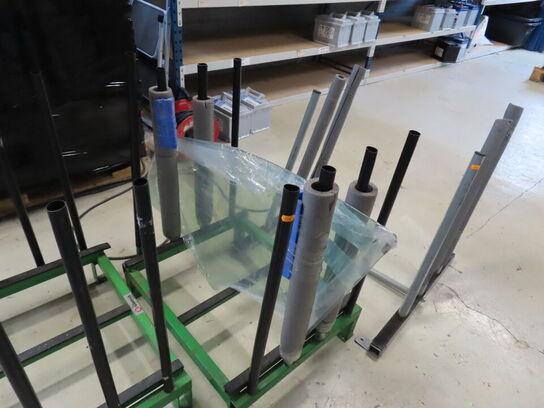 3 stk. rudestativer med ruder