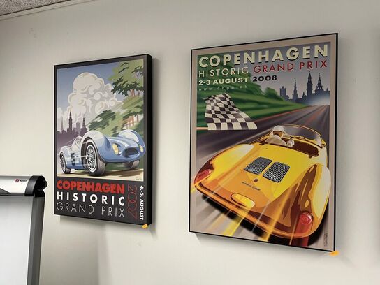 4. Stk. Plakater m. Bil motiv