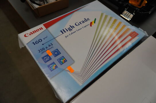 200 stk. Lamineringslommer A3 samt kopipapir