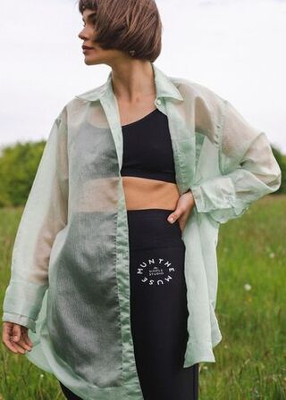 Beth Crinkled Shirt WOOD WOOD Str.: 34