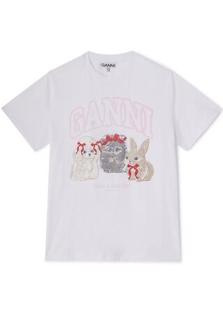 Basic Cotton Jersey Cute Animals GANNI Str.: S