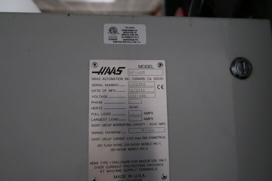 CNC bearbejdningscenter/fræser HAAS VF-4SS