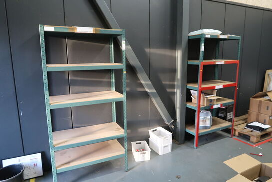 Div. EURO-Paller, plejemidler EURO PART, tønde med indhold, lagerreoler m.m.