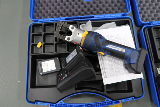 Akku crimptang KLAUKE MINI EK35/4ML  med 3 stk. batterier og lader