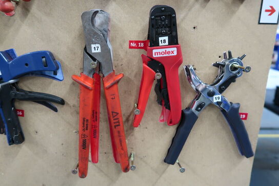 Div. Crimptænger MOLEX, FTE m.fl.