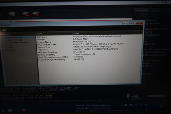 Opbevaringsvogn med 2 stk. bærbarcomputere ThinkPad T14s Gen1 m.m.