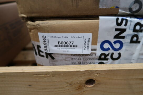 Palle med batteri ladere EDN GROUP 7.6 kW CMP Batteri Charger m.fl.