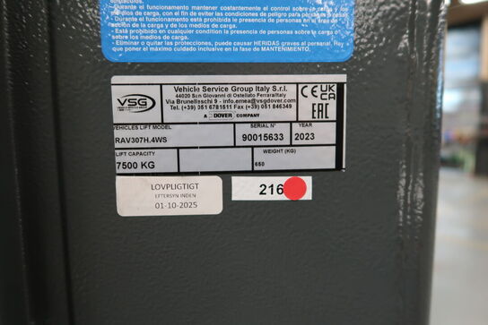 4 søjlet mobillift RAVAGLIOLI RAW307H 4WS