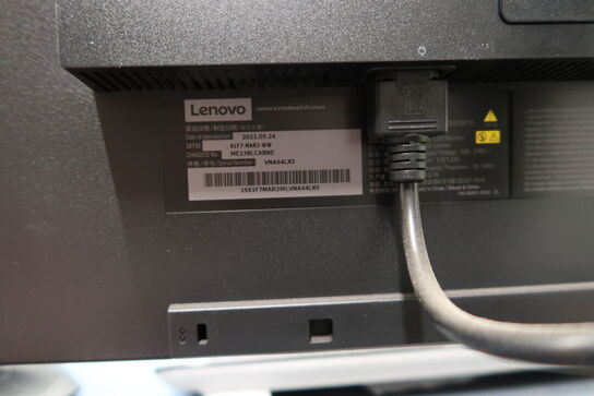 Computerskærm LENOVO, dockingstation LENOVO ThinkPad, tastatur og mus