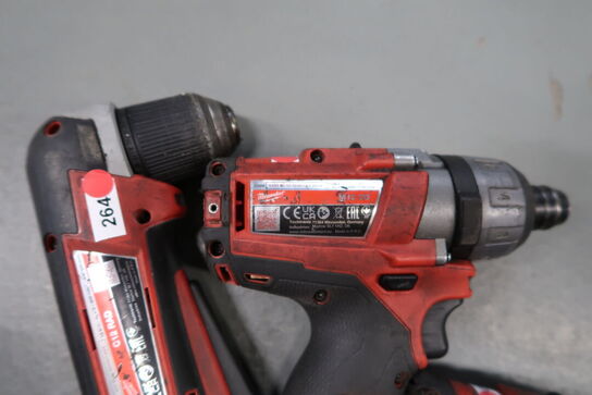 3 stk. akku håndværktøj MILWAUKEE M12 CD, C12 RAD