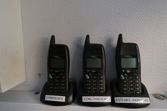 3 stk. walkietalkier med lader NORTEL NETWORKS