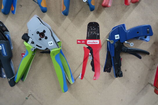 Div. Crimptænger MOLEX, FTE m.fl.