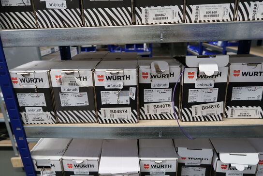 Lagerreoler med div. Skruer WÜRTH m.m.