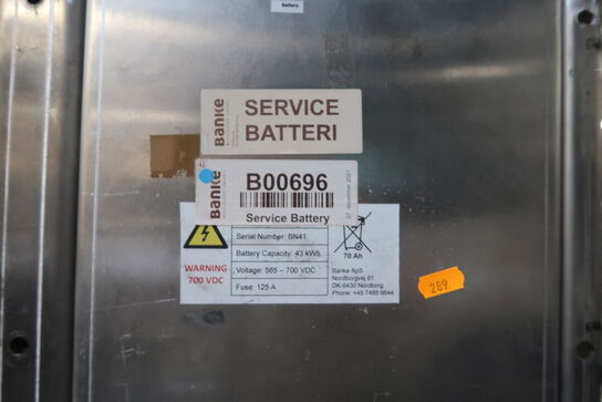 Service batteri samt teststation