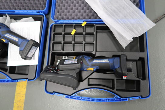 Akku crimptang KLAUKE MINI EK35/4ML med 2 stk. batterier og lader