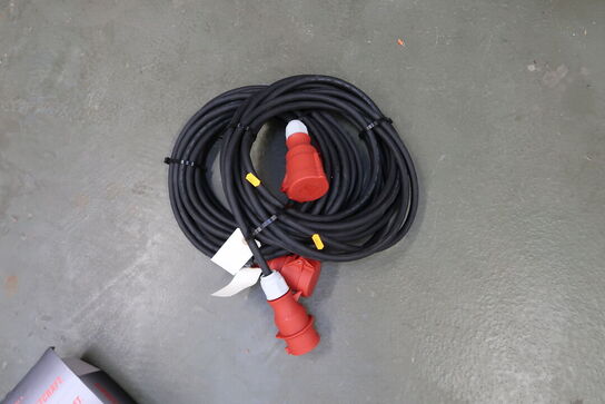 2 stk. kraftforlængerledninger