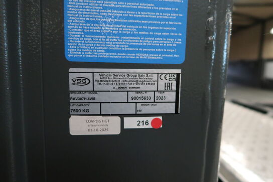 4 søjlet mobillift RAVAGLIOLI RAW307H 4WS