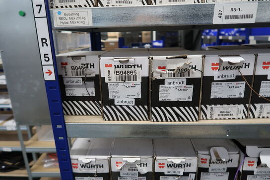 Lagerreoler med div. Skruer WÜRTH m.m.