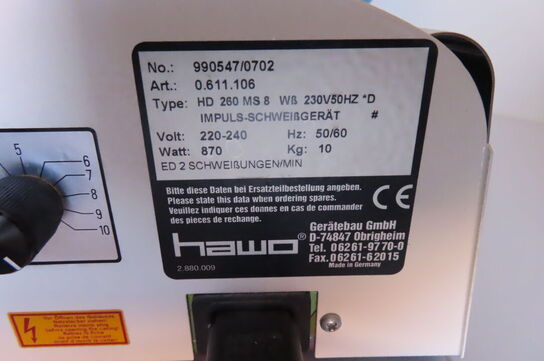 Svejsemaskine HAWO HD 260 MS-8