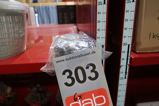 6 stk. Airfryer silikonepensel sort 26 cm