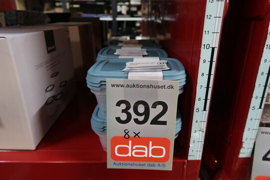 8 pk. Opbevaringssæt blå 3 stk. 0,6 liter