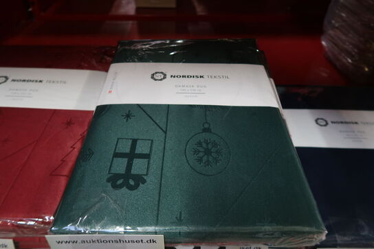 Nordisk Tekstil Juletid damask dug grøn 140x270 cm