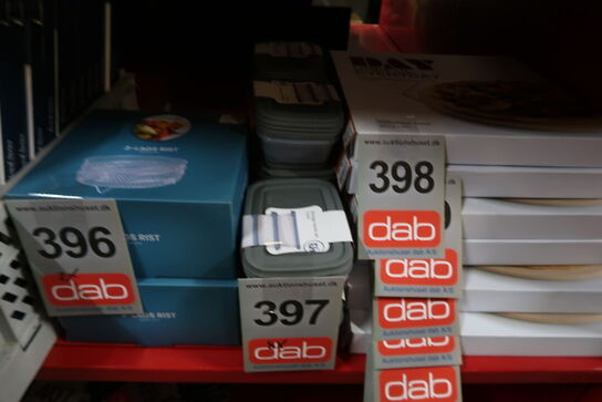 8 pk. Opbevaringssæt Grå 3 stk. 0,6 liter