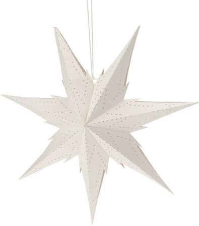 6 pk. Papirsstjerne til Ophæng (60cm) Hvid 