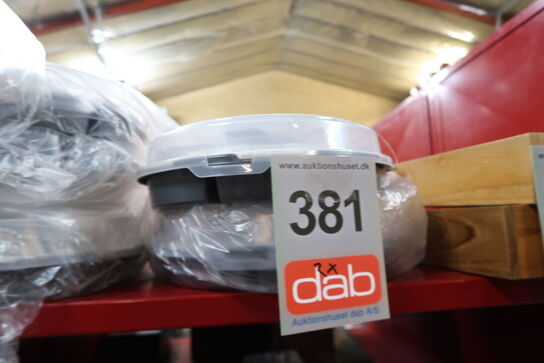 2 stk. Serveringsfad med skåle Ø33 cm