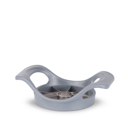 8 stk. Aldente æbledeler grå