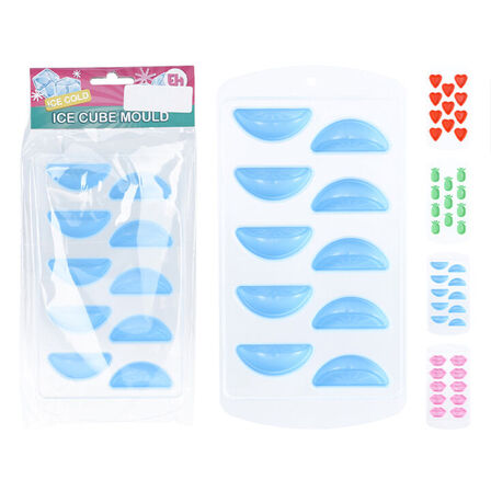 16 pk. Isterningbakke med silikonebund 4 assorterede former