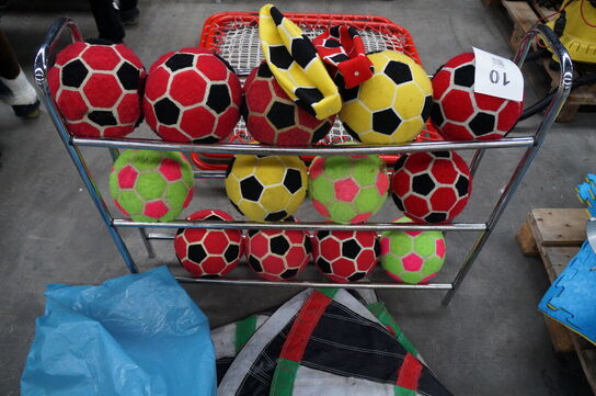 Fodboldstativ inkl. Bolde + skydeskive 